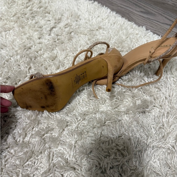 Express Gold Rhinestone Sandals - Picture 4 of 16